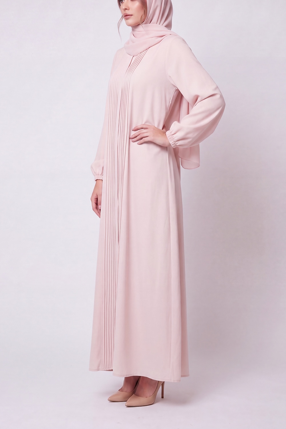Pearl beige Vietnam Barbie Abaya - Image 2