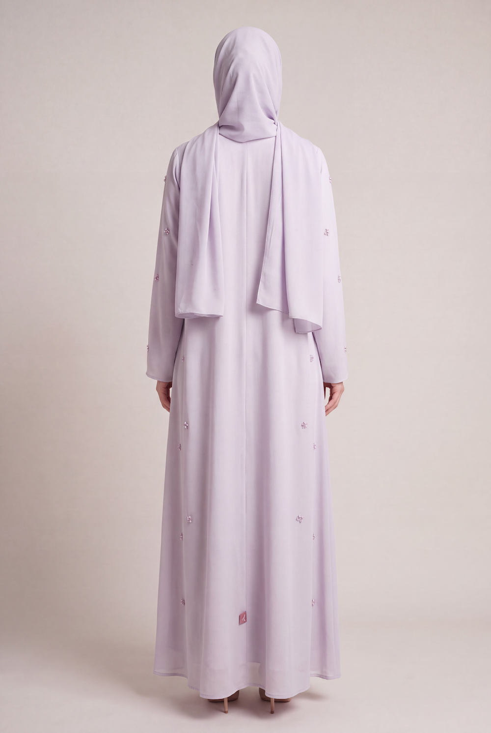Pearl Grey Nida Abaya - Image 5